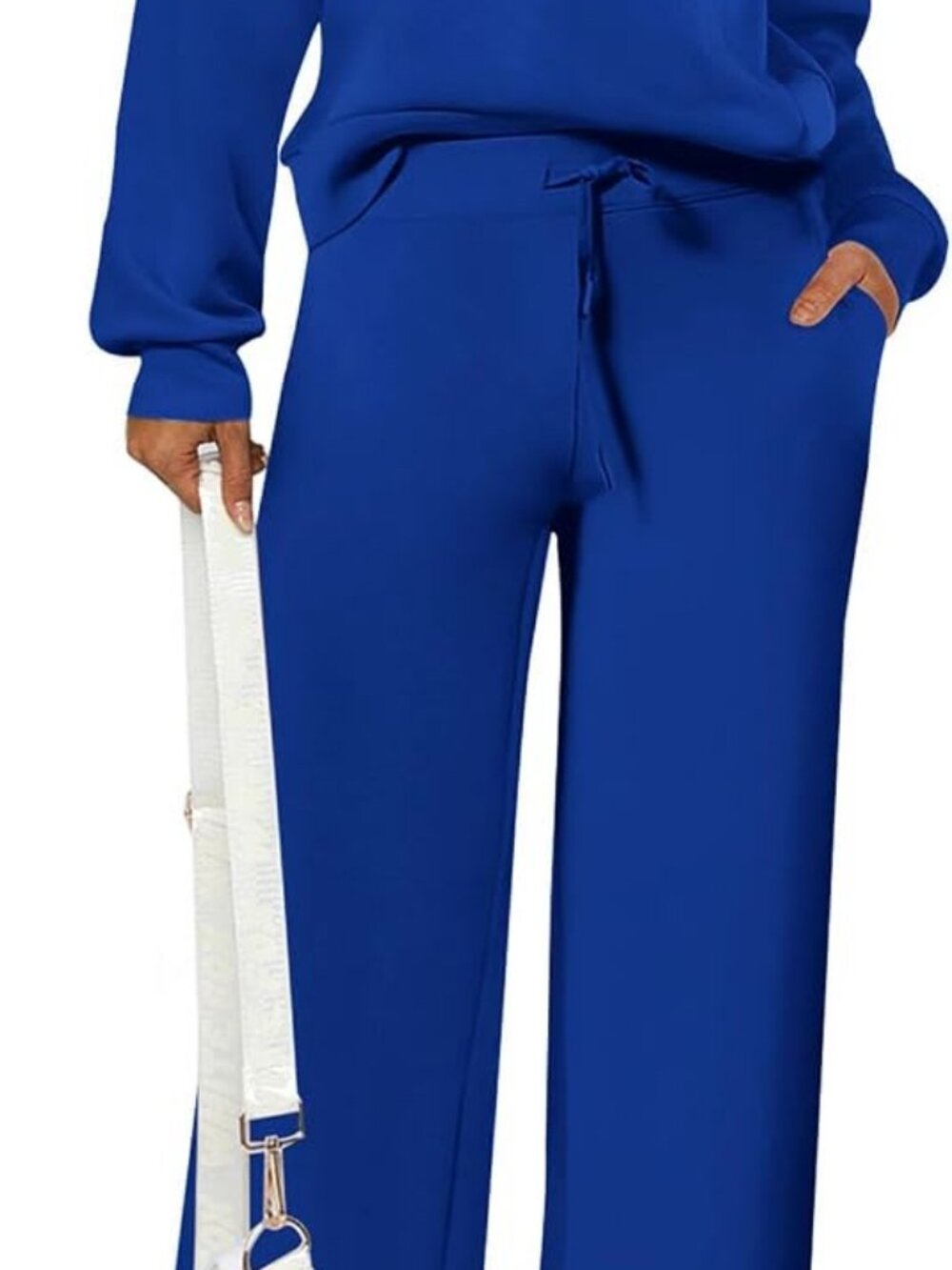 PRETTYGARDEN Half Zip 2 Piece Lounge Set Royal Blue XL